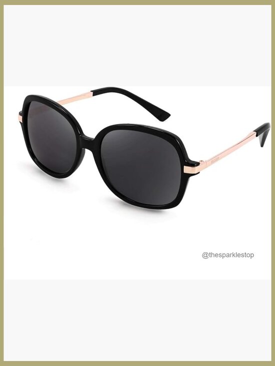 Classic Polarized Square Sunglasses with Plastic Frames and Metal Temples main image 5